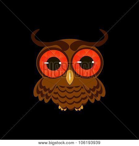 Isolated Owl Vector Illustration