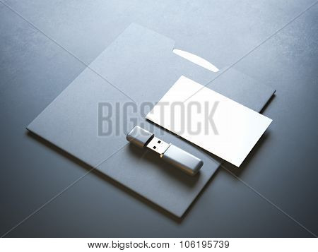 Mockup with flash drive