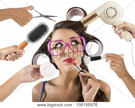 Vintage style and makeup