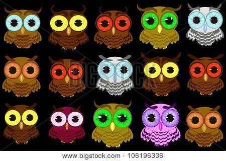 Isolated Owl Vector Illustration