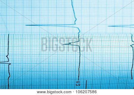 Paper With Curve Of A Seismograph