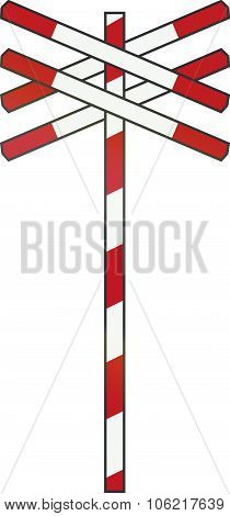 Dutch Road Sign - Level Crossing With Multiple Tracks