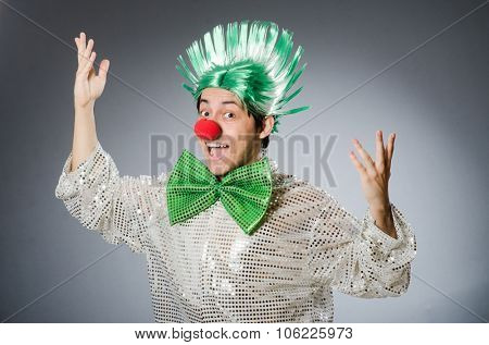 Funny man with mohawk hairstyle