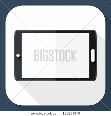 Tablet Icon With Long Shadow