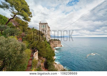 View of Oceanographic Museum in Monaco
