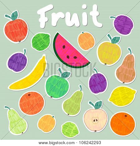 Vector Fruit Sticker
