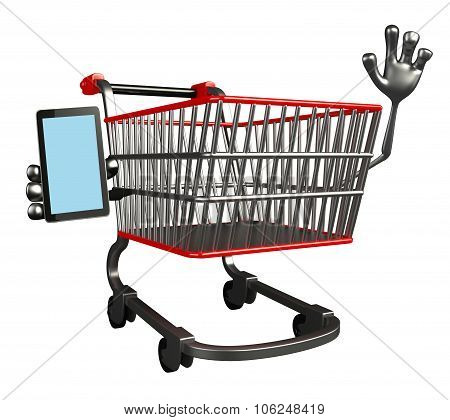 The Trolly Charecter With Mobile