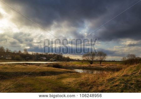 Beautiful Landscape On The River