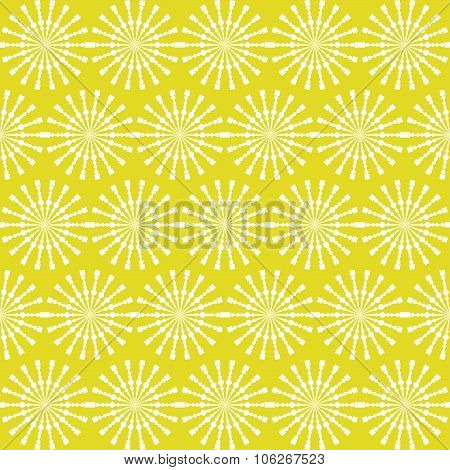 Abstract geometric seamless pattern. Yellow style pattern with circle and line.
