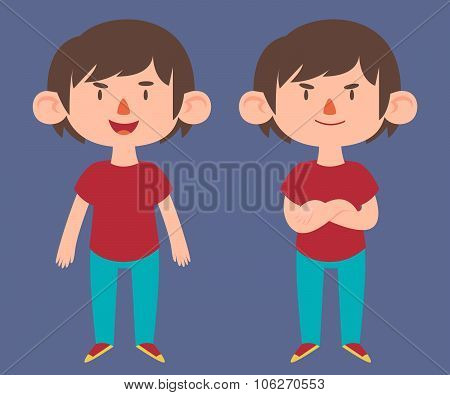 Cute Boy In Different Poses