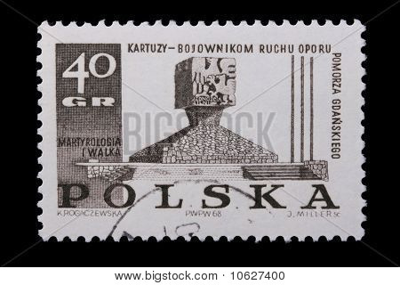 Polen - ca. 1968: Eine Briefmarke - Widerstandskämpfer