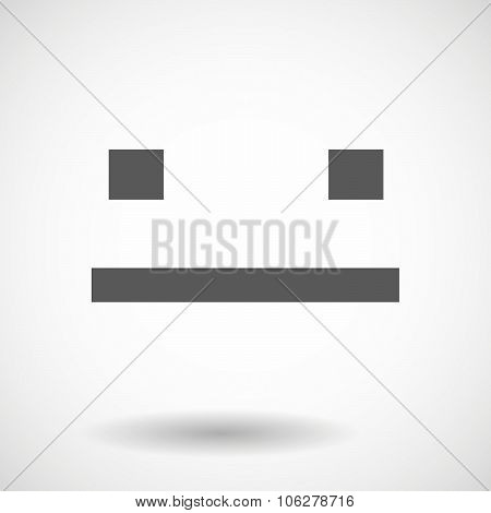Illustration Of A Emotionless Text Face
