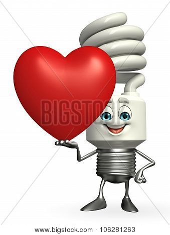 Cfl Character With Red Heart