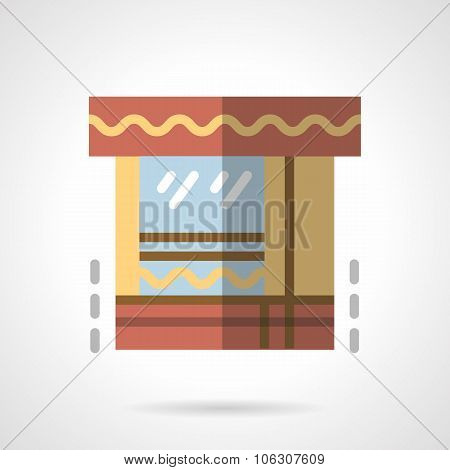 Market flat color vector icon