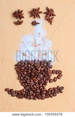 Coffee Cup Made From Roasted Beans