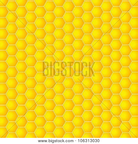 Honeycomb Background Yellow Vector