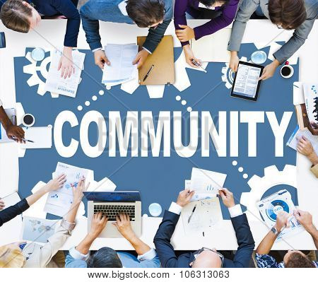 Community Connection Society Social Media Social Network Concept