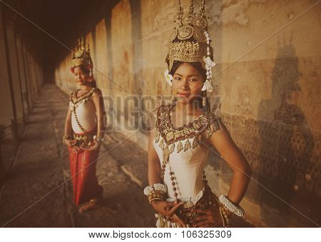 Traditional Aspara Dancers Siem Reap Concept