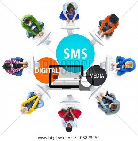 SMS Digital Media Message Chatting Communication Concept