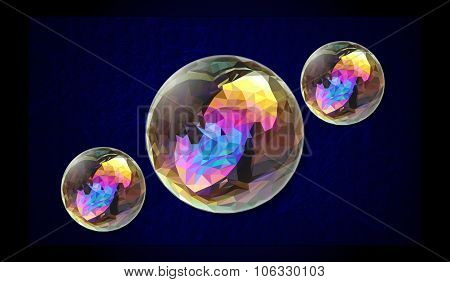low poli abstract background circle