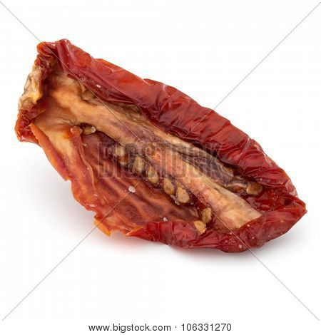 Dried tomato isolated on white background cutout
