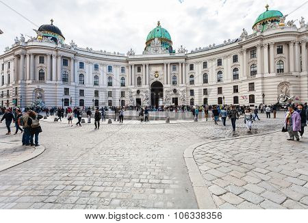 People On Michaelerplatz Square, Vienna