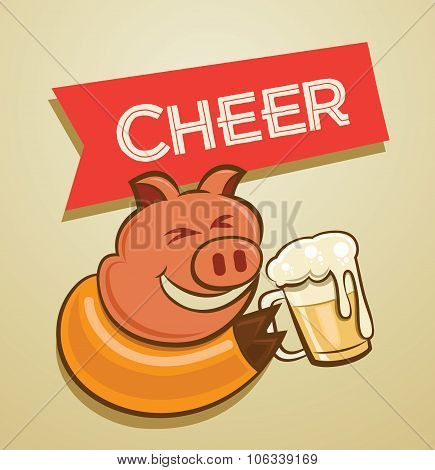 Pig Drink Beer