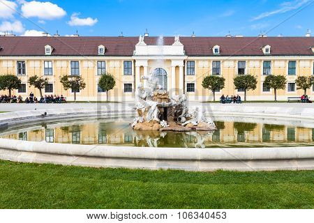 Fountain In Schloss Schonbrunn Palace Garden