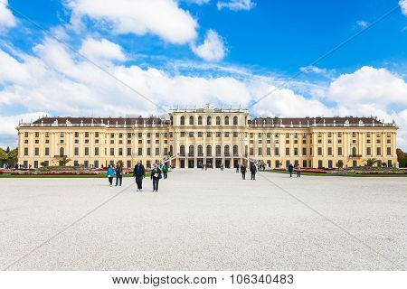 People Near Schloss Schonbrunn Palace, Vienna