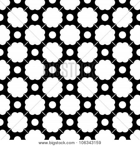 Vector modern seamless geometry pattern dots black and white abstract