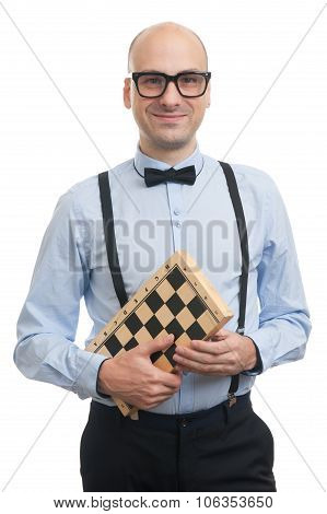 Handsome Guy With Chess Board