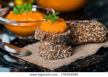 Homemade Squash Paste On Bread