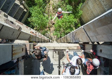 Extreme sports Ropejumping