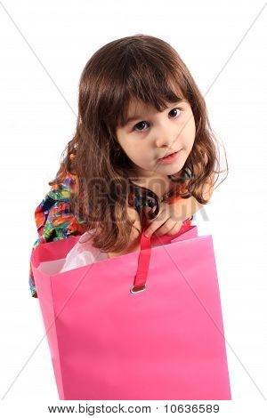 Ragazza cerca In sacchetto regalo