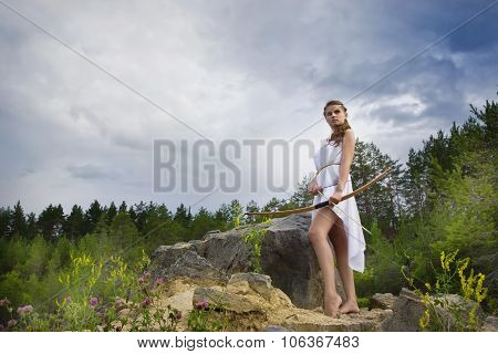 Young Girl With A Bow