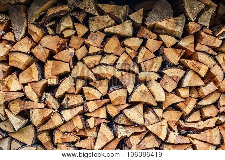 Wood lined out to dry