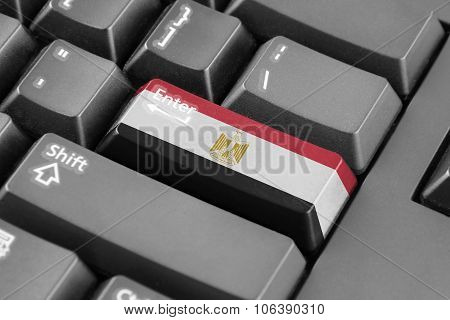 Enter Button With Egypt Flag