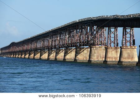 Old Seven Mile Bridge In Florida Keys
