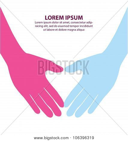 His And Her Hand Making Love Symbol