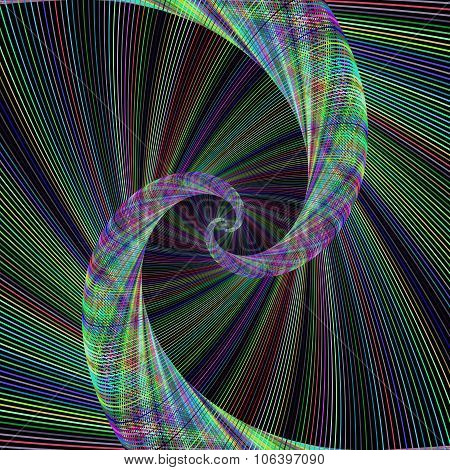 Abstract colorful spiral fractal background