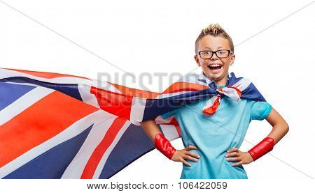 Smiling Superhero Posing