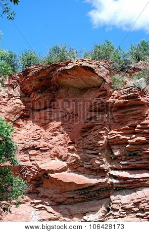 Red rock formation.