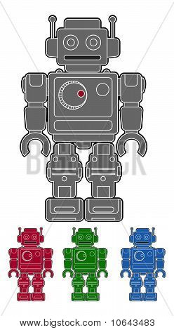 Retro vektör robot
