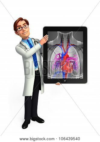 Young Doctor With Heart Anatomy