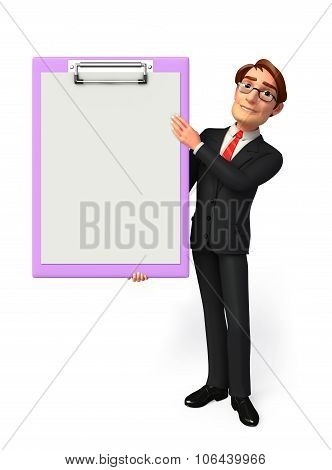 Young Business Man With Notepad