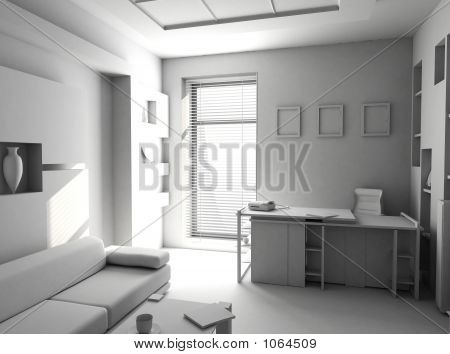 Ufficio sala di riposo vuoto interiore