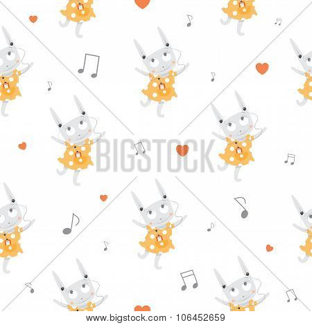 Pattern With Rabbits.