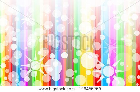 Abstract Colorful Composed Background with bubbles and Star