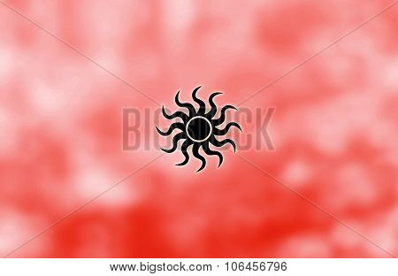 Abstract color background with artistic burning Sun symbol