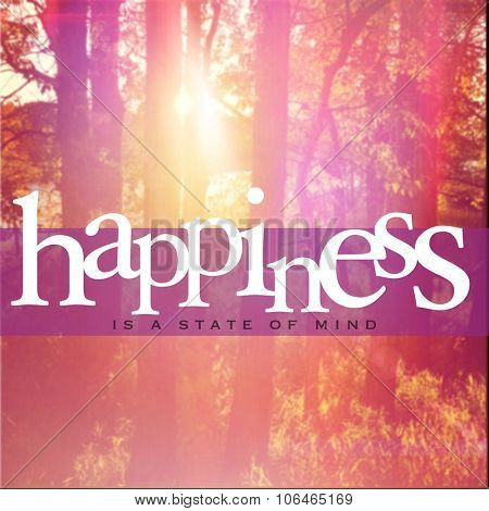 Inspirational Typographic Quote - Happiness